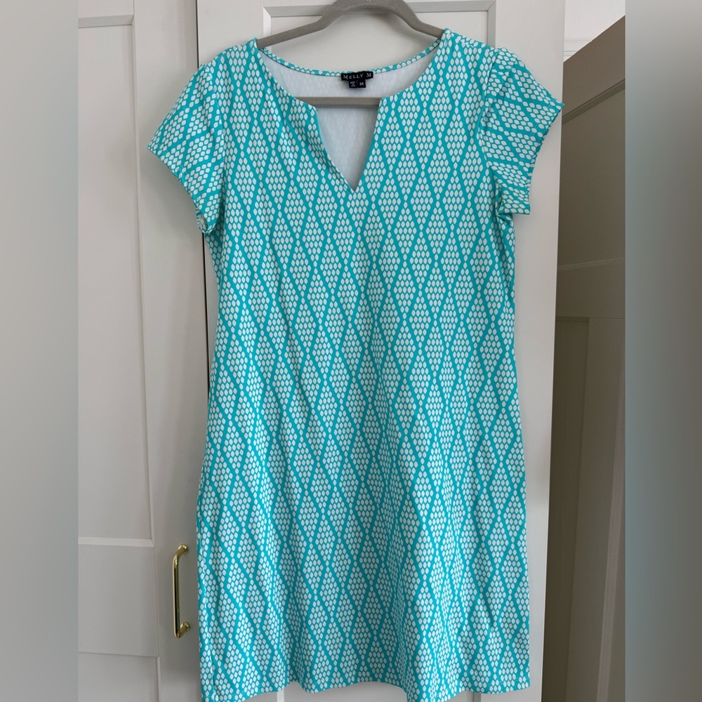 Melly M Turquoise Diamond Mini Dress